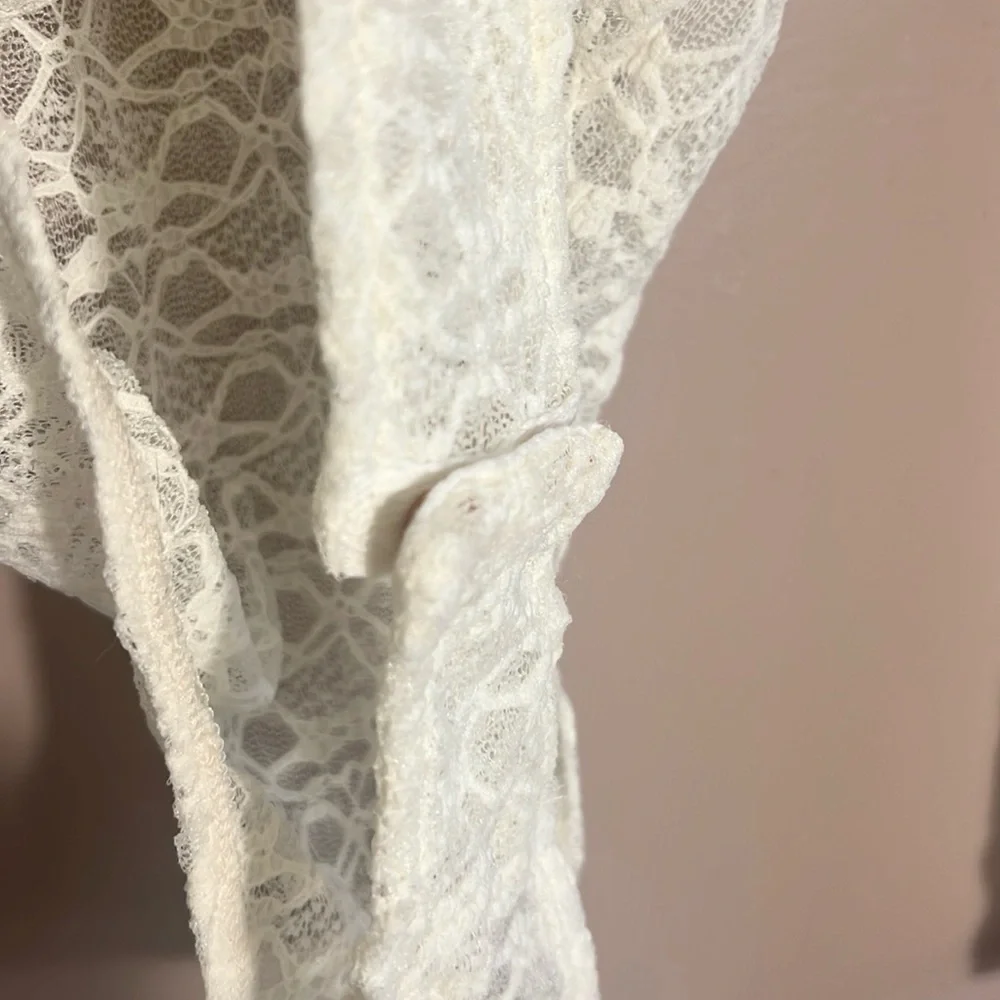 Chaser Asymmetrical Lace Thong Bodysuit